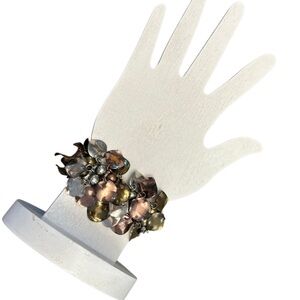 Vintage Boho Mixed Metal Charm Stretch Bracelet 7”